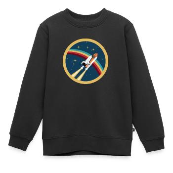 Chemise fantaisie: navette spatiale, USA, NASA - Sweat Premium enfant bio - noir - Devant - AI Model Kid Female (0cm)