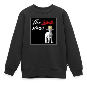 l'agneau gagne - Sweat Premium enfant bio - noir - Devant - AI Model Kid Female (0cm)