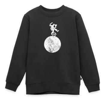 Jongleur mit Keulen auf Einrad Jonglage - Kinder Premium Organic Sweatshirt - Schwarz - Vorne - AI Model Kid Female (0cm)