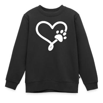 Chien chien - Sweat Premium enfant bio - noir - Devant - AI Model Kid Female (0cm)