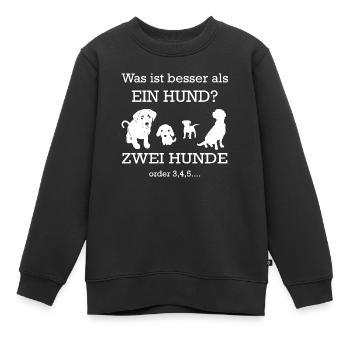Chien chien - Sweat Premium enfant bio - noir - Devant - AI Model Kid Female (0cm)