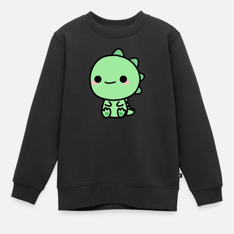 Doux Dino - Sweat Premium enfant bio - noir