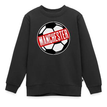 Manchester football - Sweat Premium enfant bio - noir - Devant - AI Model Kid Female (0cm)
