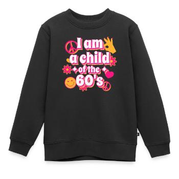 Je suis un enfant du design original des années 60 - Sweat Premium enfant bio - noir - Devant - AI Model Kid Female (0cm)