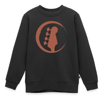 basse - Sweat Premium enfant bio - noir - Devant - AI Model Kid Female (0cm)