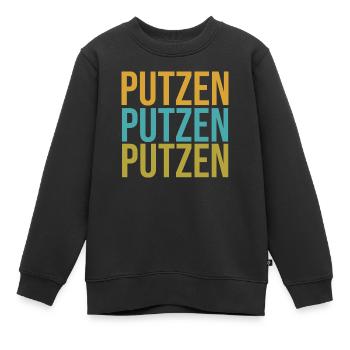 nettoyage nettoyage cadeau de nettoyage - Sweat Premium enfant bio - noir - Devant - AI Model Kid Female (0cm)