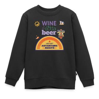 SOMMER DER ABENTEUER - Kinder Premium Organic Sweatshirt - Schwarz - Vorne - AI Model Kid Female (0cm)