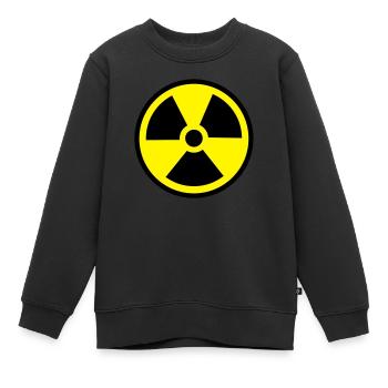 Symbole de radioactivité de radiologie - Sweat Premium enfant bio - noir - Devant - AI Model Kid Female (0cm)