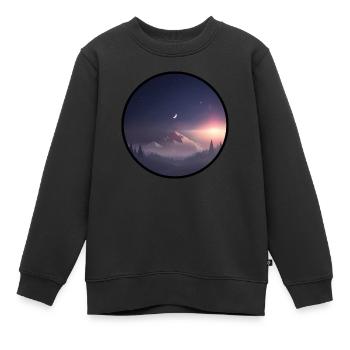 Montagne - Kinder Premium Organic Sweatshirt - Schwarz - Vorne - AI Model Kid Female (0cm)