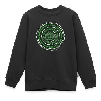 Art autochtone - Sweat Premium enfant bio - noir - Devant - AI Model Kid Female (0cm)