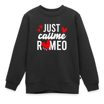 Nur Callme Romeo - Kinder Premium Organic Sweatshirt - Schwarz - Vorne - AI Model Kid Female (0cm)
