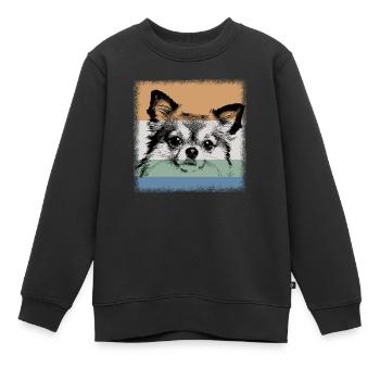 Chihuahua - Kinder Premium Organic Sweatshirt - Schwarz - Vorne - AI Model Kid Female (0cm)