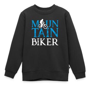 Mountainbike Mountainbiker - Kinder Premium Organic Sweatshirt - Schwarz - Vorne - AI Model Kid Female (0cm)