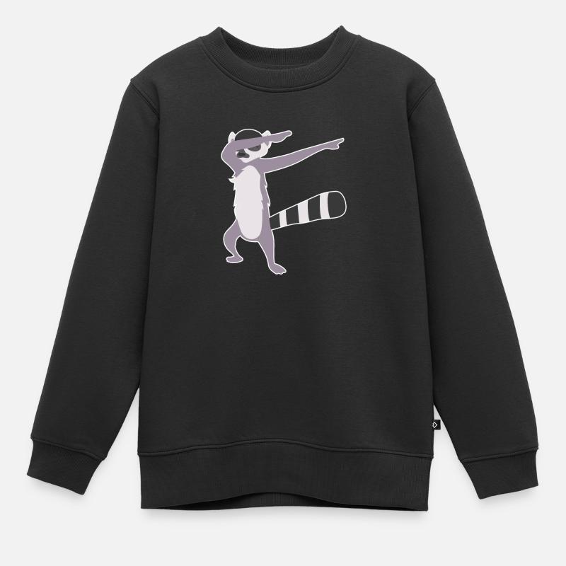 Dabbing Lemur Dab Dancer Lemur Lover Idée cadeau - Sweat Premium enfant bio - noir