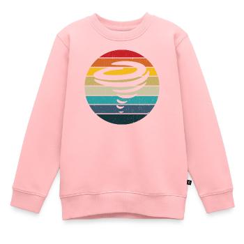 Tornado retro sunset storm chaser gift - Kids Premium Organic Sweatshirt - rose - Front - AI Model Kid Female (0cm)