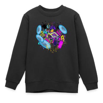 Graffiti music - Kinder Premium Organic Sweatshirt - Schwarz - Vorne - AI Model Kid Female (0cm)