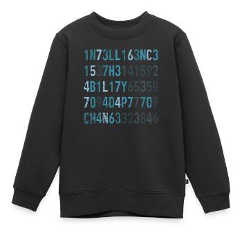 L’intelligence est la capacité de s’adapter au changement - Sweat Premium enfant bio - noir - Devant - AI Model Kid Female (0cm)