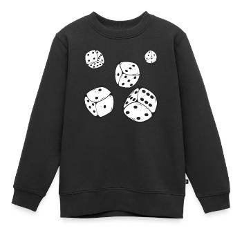 The dice are cast gift man woman player yams - Kids Premium Organic Sweatshirt - black - Front - AI Model Kid Female (0cm)