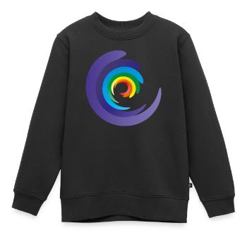 rainbow chakra - Sweat Premium enfant bio - noir - Devant - AI Model Kid Female (0cm)