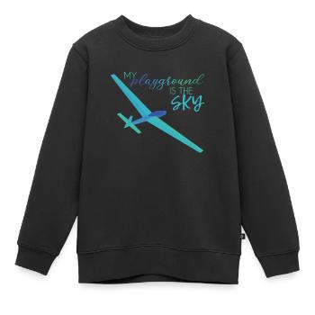 Gliding gliders - Kids Premium Organic Sweatshirt - black - Front - AI Model Kid Female (0cm)