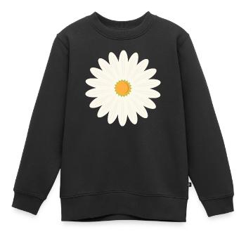 Floraison des marguerites - Sweat Premium enfant bio - noir - Devant - AI Model Kid Female (0cm)
