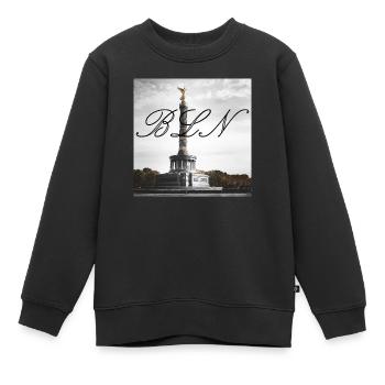 berlin berlin - Sweat Premium enfant bio - noir - Devant - AI Model Kid Female (0cm)