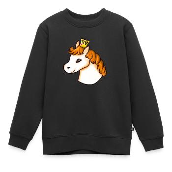 Franney Abricot - Sweat Premium enfant bio - noir - Devant - AI Model Kid Female (0cm)