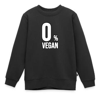 0 % Vegan - Sweat Premium enfant bio - noir - Devant - AI Model Kid Female (0cm)