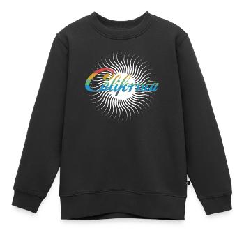 Sonne Kaliforniens | Sun of California - Kinder Premium Organic Sweatshirt - Schwarz - Vorne - AI Model Kid Female (0cm)