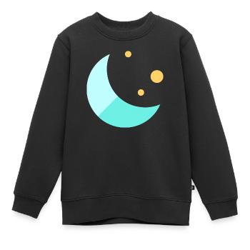 Lune - Sweat Premium enfant bio - noir - Devant - AI Model Kid Female (0cm)