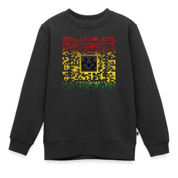 Reggae Code - Kids Premium Organic Sweatshirt - black - Front - AI Model Kid Female (0cm)