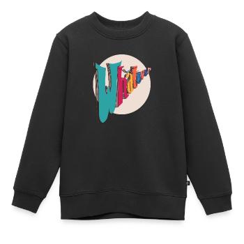 Whatever - Kinder Premium Organic Sweatshirt - Schwarz - Vorne - AI Model Kid Female (0cm)