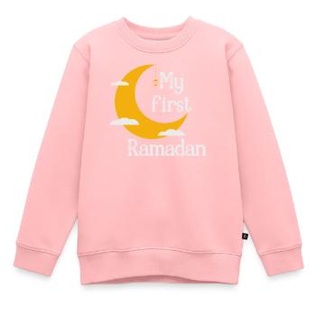 My first Ramadan/ 1st Eid /Muslim /Islam/Allah - Kids Premium Organic Sweatshirt - rose - Front - AI Model Kid Female (0cm)