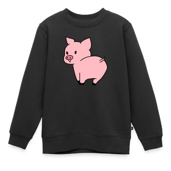 Süßes Schwein - Kinder Premium Organic Sweatshirt - Schwarz - Vorne - AI Model Kid Female (0cm)