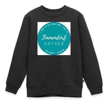 Timmendorf - Mer Baltique - Sweat Premium enfant bio - noir - Devant - AI Model Kid Female (0cm)