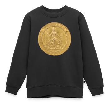 Coin - Sweat Premium enfant bio - noir - Devant - AI Model Kid Female (0cm)