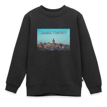 Istanbul - Sweat Premium enfant bio - noir - Devant - AI Model Kid Female (0cm)