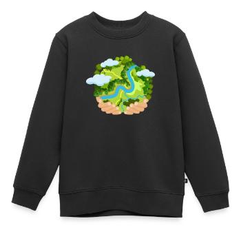 Save the planet Earth Day - Kinder Premium Organic Sweatshirt - Schwarz - Vorne - AI Model Kid Female (0cm)