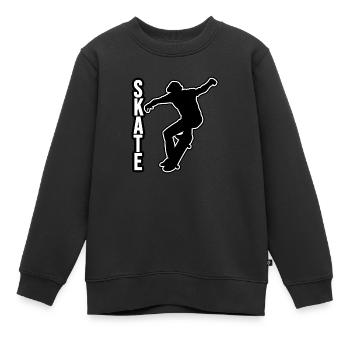 Skate - Skater - Sweat Premium enfant bio - noir - Devant - AI Model Kid Female (0cm)