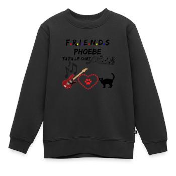 friends lied phoebe du konnte katze - Kinder Premium Organic Sweatshirt - Schwarz - Vorne - AI Model Kid Female (0cm)