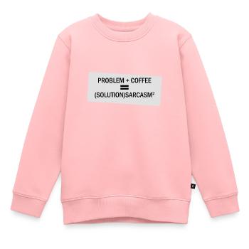 Problem Plus Coffee - Kids Premium Organic Sweatshirt - rose - Front - AI Model Kid Female (0cm)