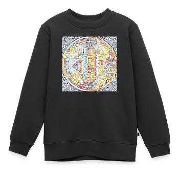 Bitcoin - Kids Premium Organic Sweatshirt - black - Front - AI Model Kid Female (0cm)