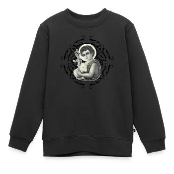 Saint Jean des bébés moutons - Sweat Premium enfant bio - noir - Devant - AI Model Kid Female (0cm)