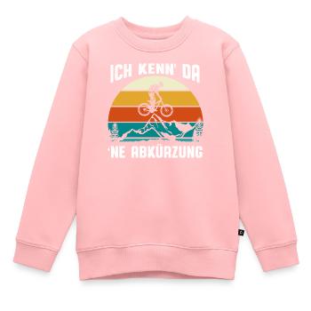 Ich kenn da ne Abkürzung - Kinder Premium Organic Sweatshirt - Rosa - Vorne - AI Model Kid Female (0cm)