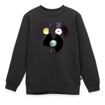 VINYLE - Sweat Premium enfant bio - noir - Devant - AI Model Kid Female (0cm)