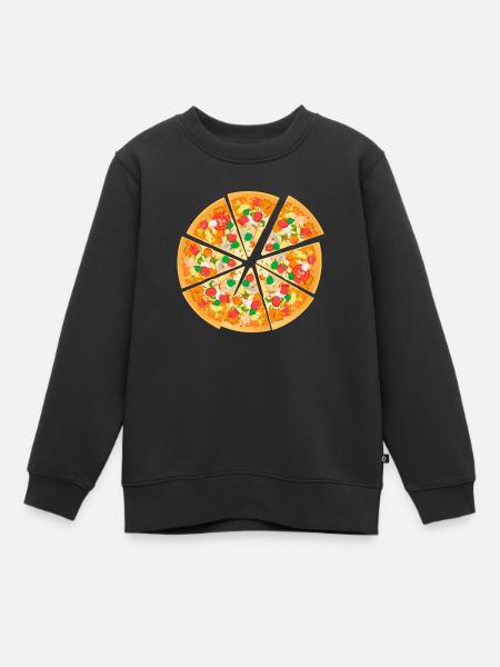 pizza - Sweat Premium enfant bio - noir