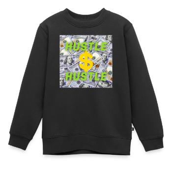 Hustle - Kinder Premium Organic Sweatshirt - Schwarz - Vorne - AI Model Kid Female (0cm)