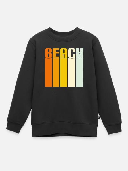 Beach - Kinder Premium Organic Sweatshirt - Schwarz