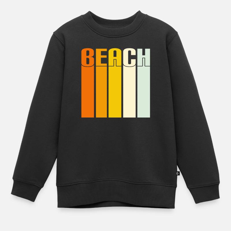 Beach - Sweat Premium enfant bio - noir