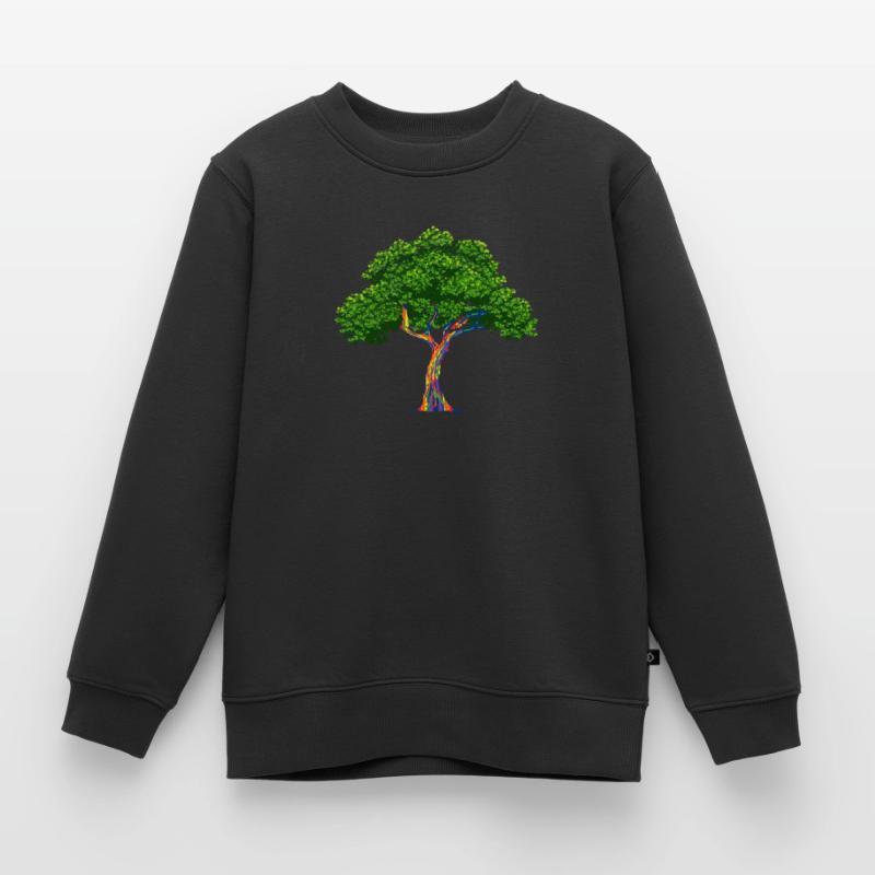 Rainbow Tree Rainbow Eucalyptus Tree Gift Kids Premium Organic Sweatshirt